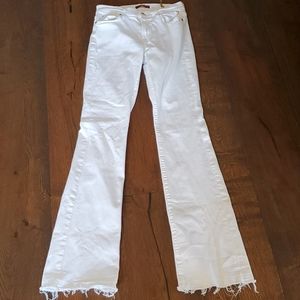 White bootcut jeans